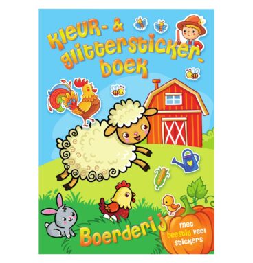 Kleur- & Glitter Stickerboek Boerderij