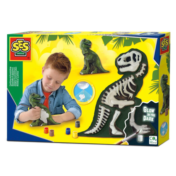 Ses Gieten en Schilderen - T-Rex met Skelet