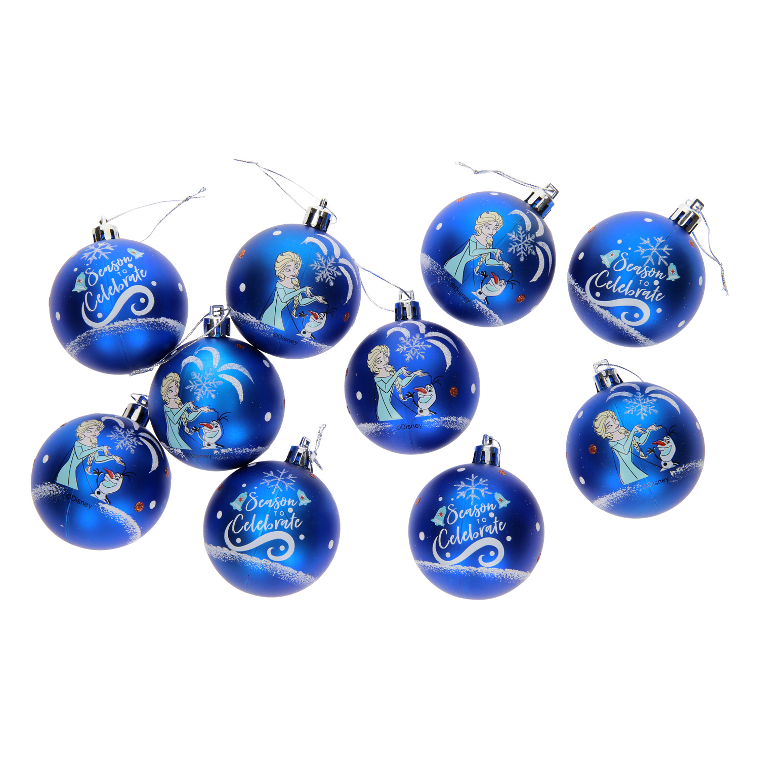 Kinder Kerstballen Frozen II Blauw