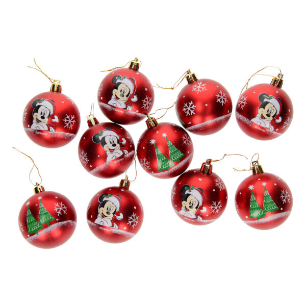 Kinder Kerstballen Mickey Rood