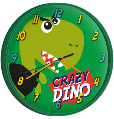Wandklok Crazy Dino