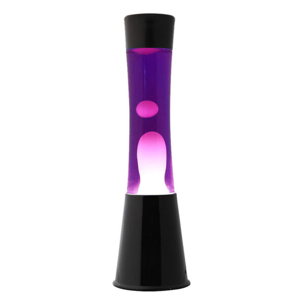 Lavalamp Zwart/Paars/Wit