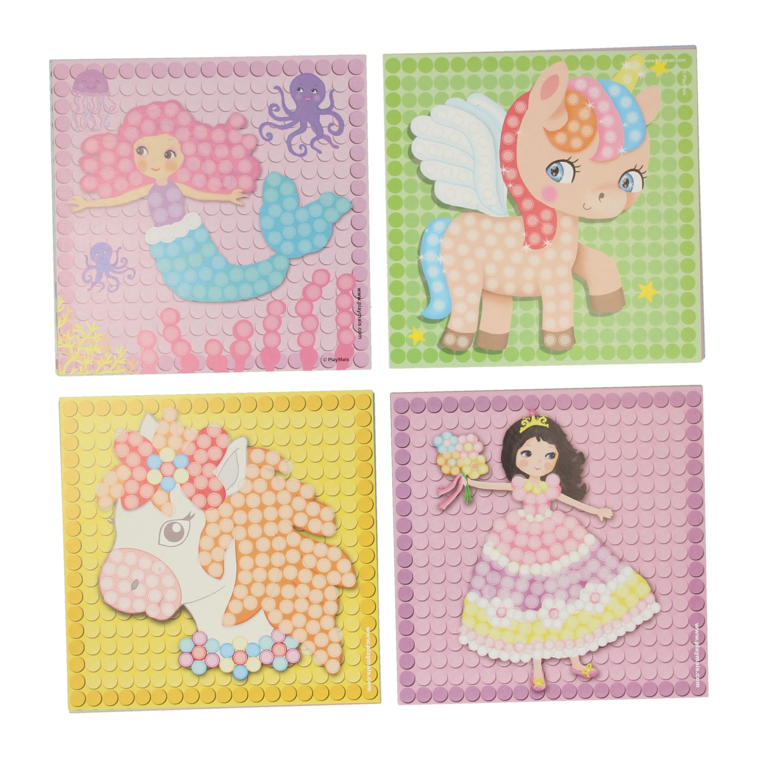 PlayMais Mosaic Kaarten Versieren Meisjes Set