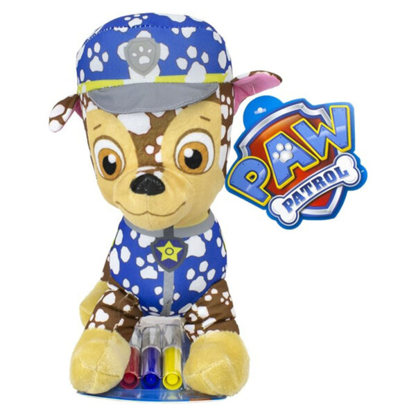 PAW Patrol Inkleur Knuffel met Stiften - Chase