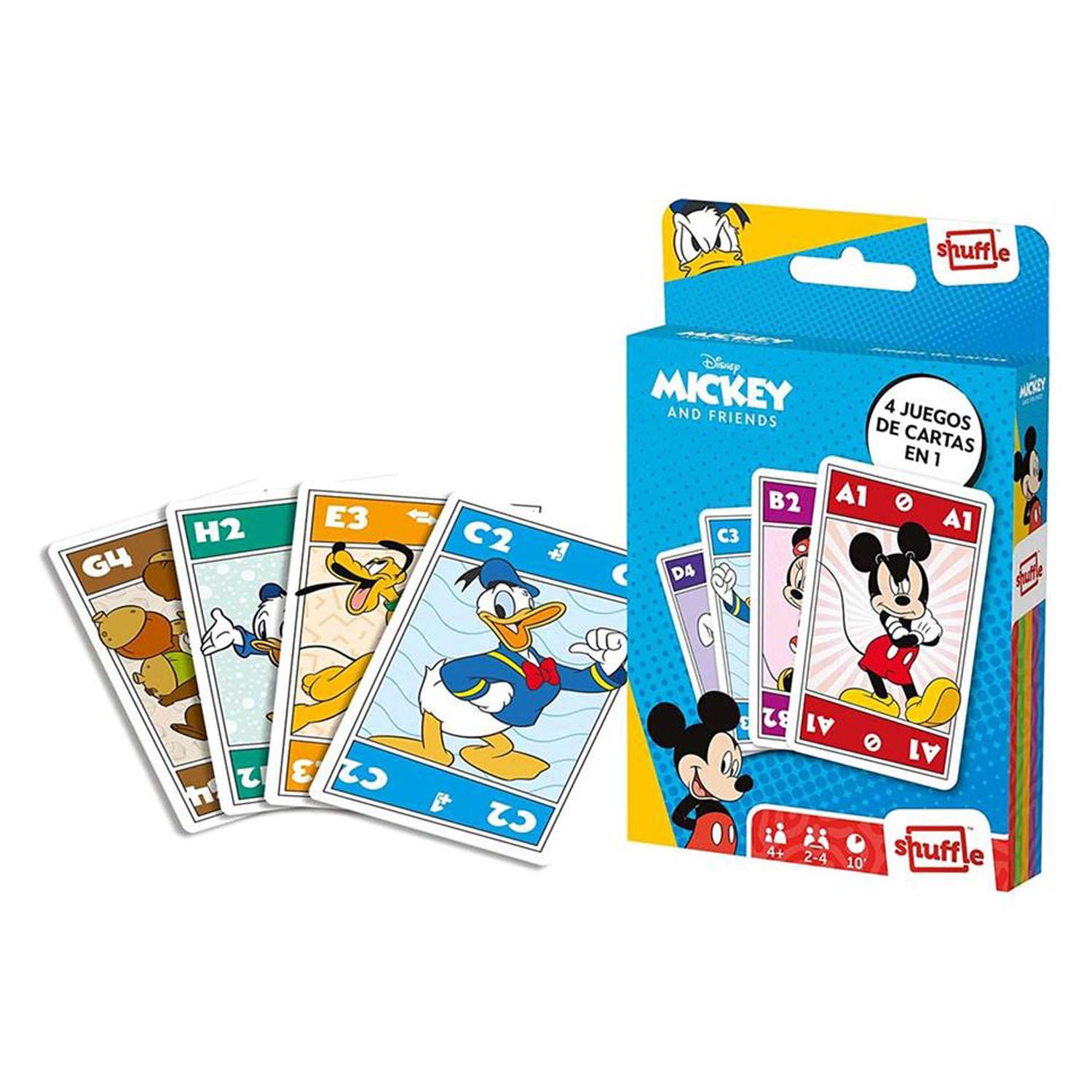 Shuffle Kaartspel 4in1 Mickey & Friends