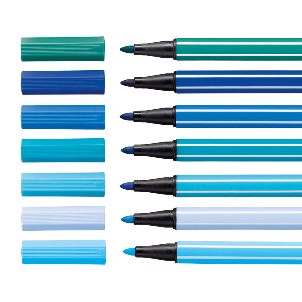 STABILO Pen 68 Viltstift - Blauwtinten