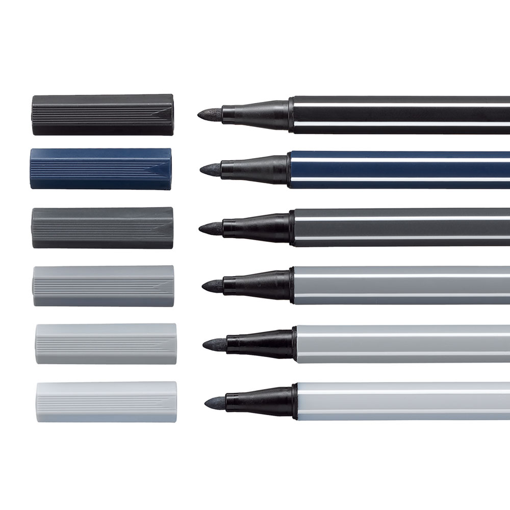 STABILO Pen 68 Viltstift - Grijstinten
