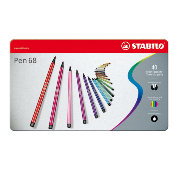 STABILO Pen 68 in Metalen Doos