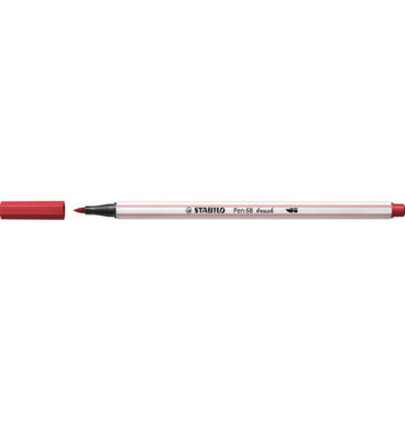 STABILO Pen 68 Brush 50 - Donkerrood
