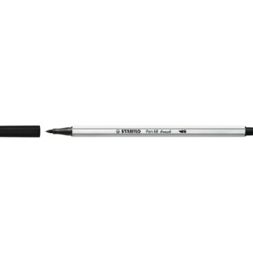 STABILO Pen 68 Brush 46 - Zwart