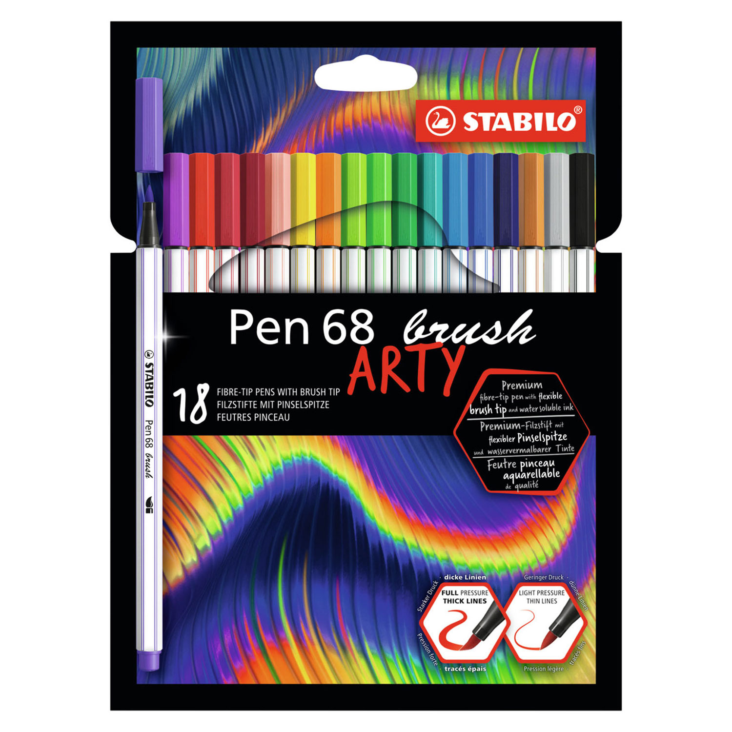 STABILO Pen 68 Brush ARTY Viltstiften
