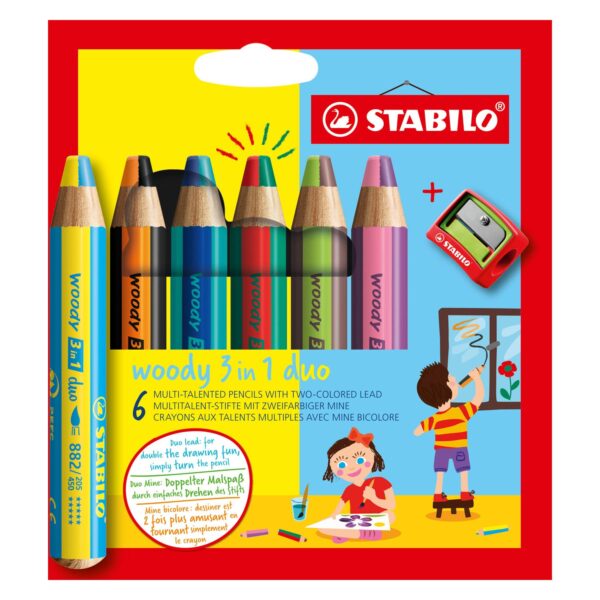 STABILO Woody 3in1 Duo met Puntenslijper