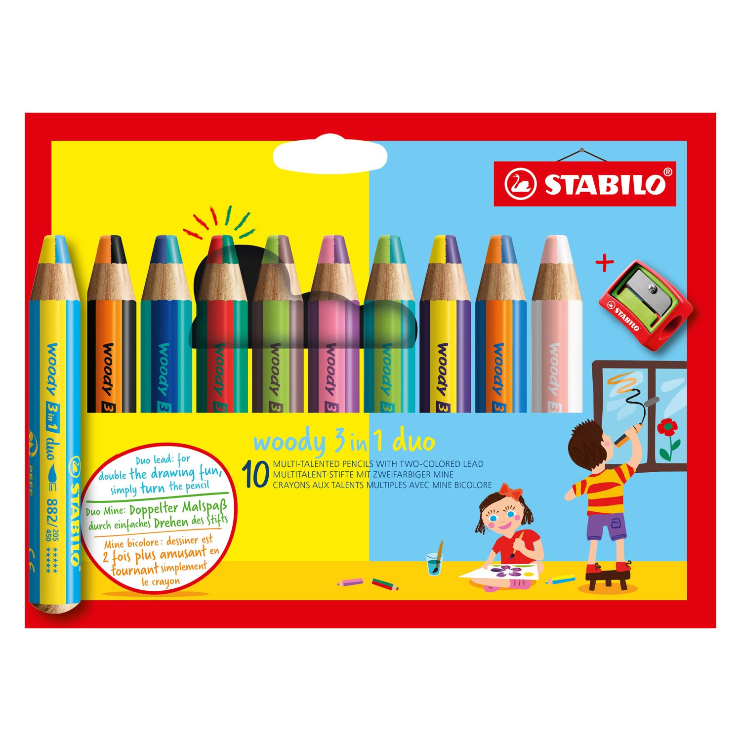 STABILO Woody 3in1 Duo met Puntenslijper