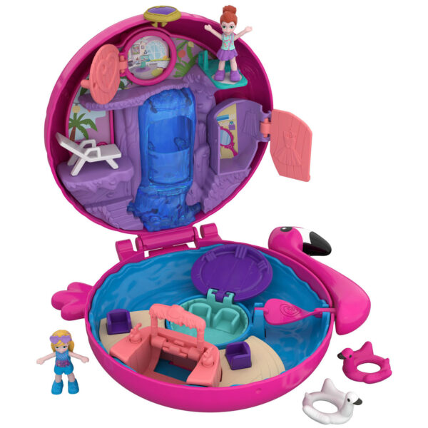 Polly Pocket Pocket World - Opblaasbare Flamingo