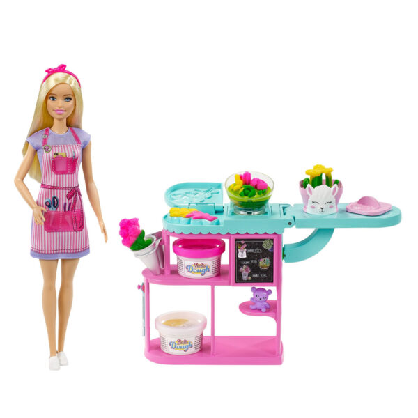 Barbie Bloemist Speelset - Blond Haar