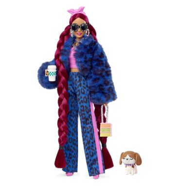 Barbie Extra Pop 17 - Blue Leopard Track Suit