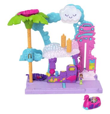 Polly Pocket - Pollyville Flamingo Fun Car Wash Speelset