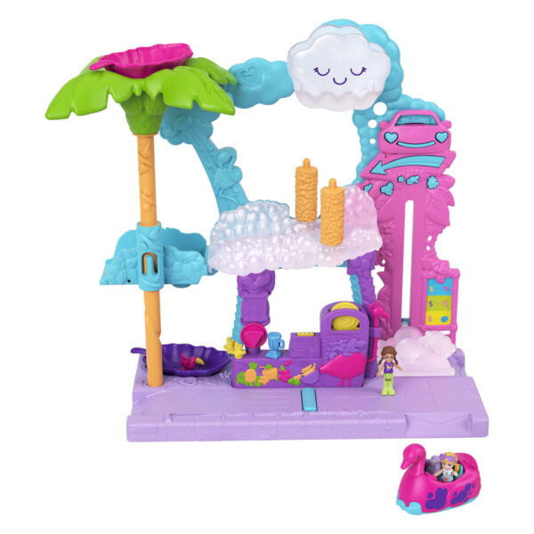 Polly Pocket - Pollyville Flamingo Fun Car Wash Speelset