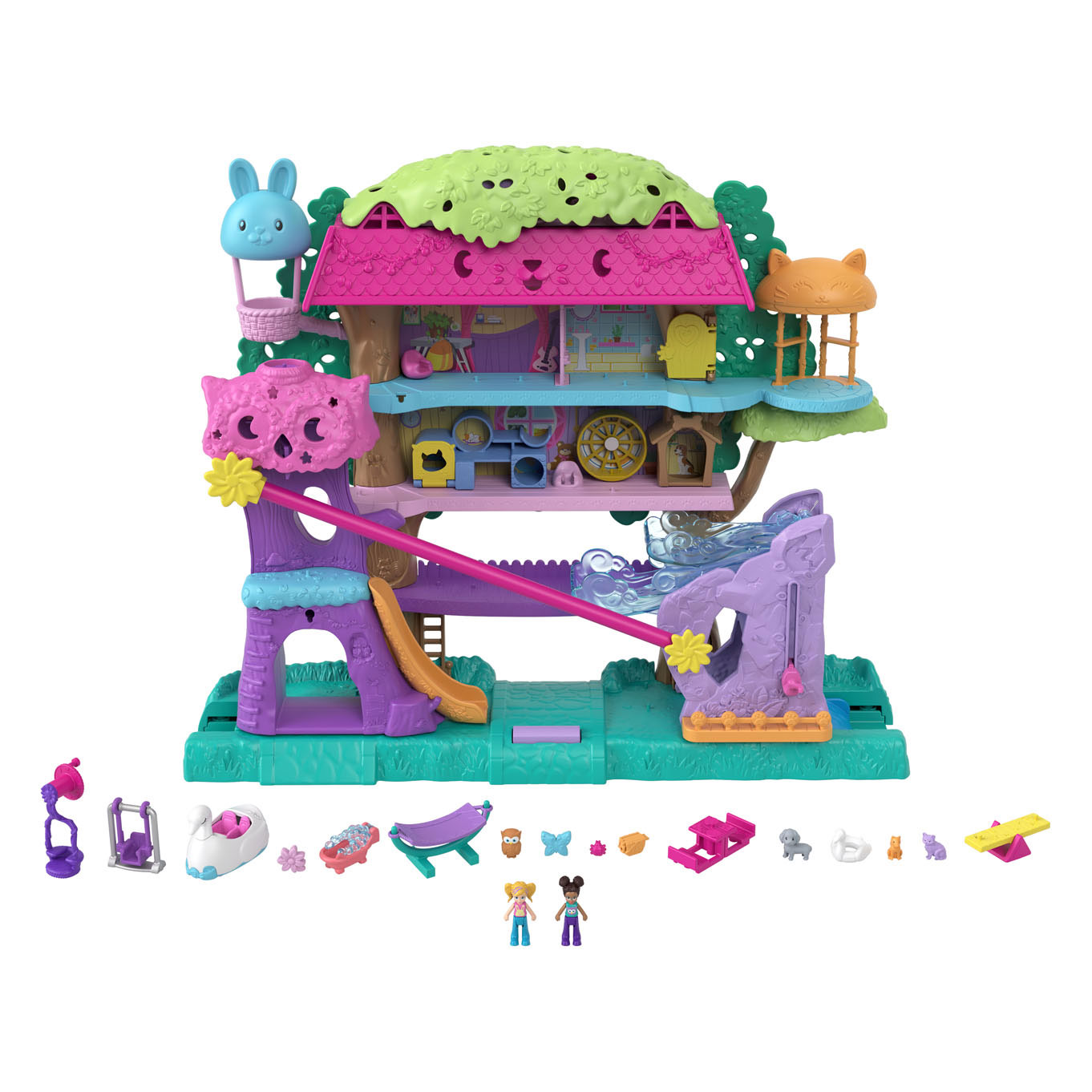 Polly Pocket - Pollyville Pet Boomhut Speelset