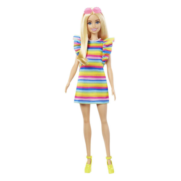 Barbie Fashionistas Pop met Gestreepte Jurk