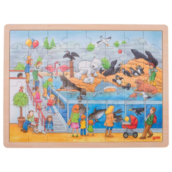 Goki Houten Legpuzzel - Dierentuin