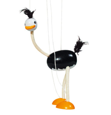 Goki Houten Marionette Struisvogel
