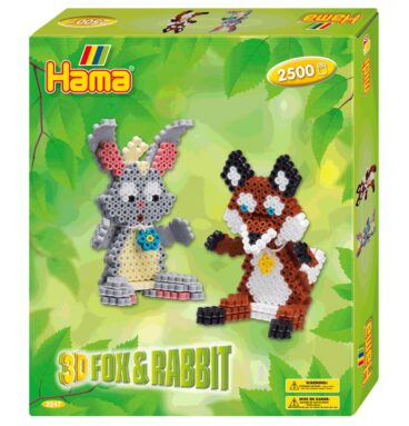 Hama Strijkkralenset 3D Vos & Konijn