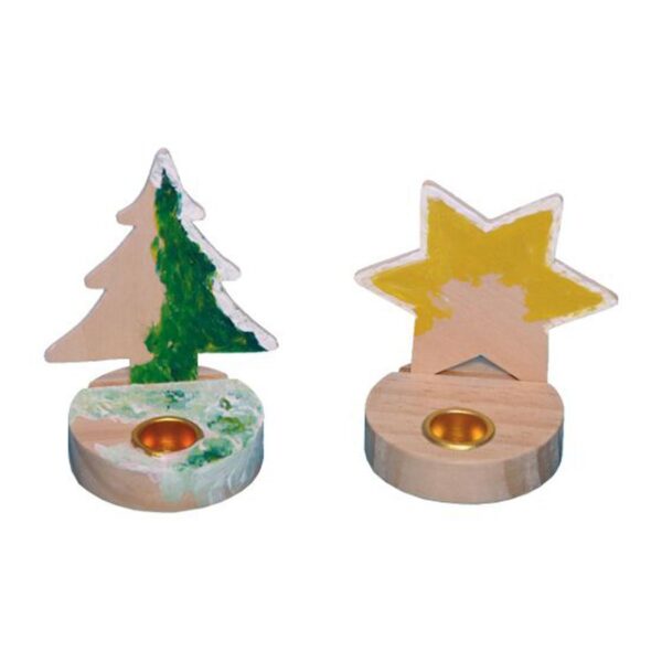 Kleur je eigen Houten Kerstlichtje