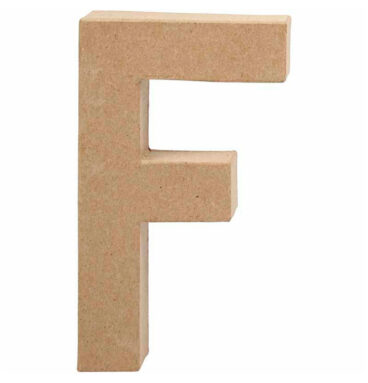 Letter Papier-maché - F