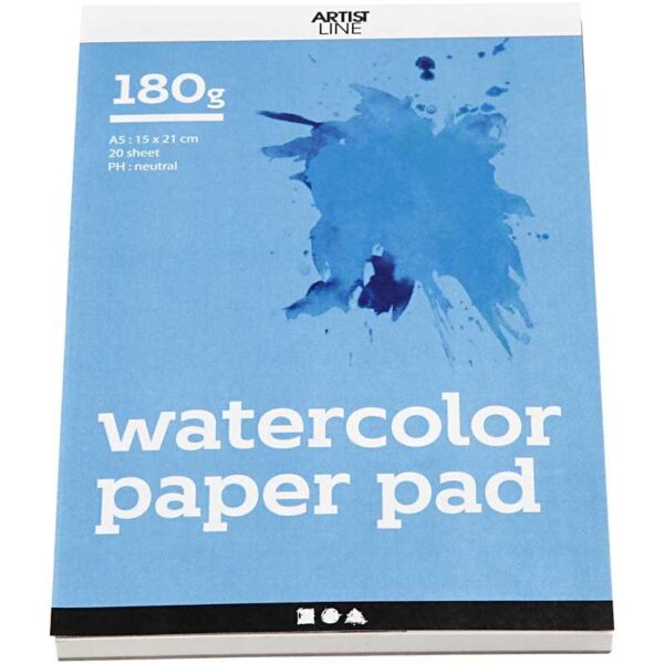 Aquarelblok Wit A5 180gr