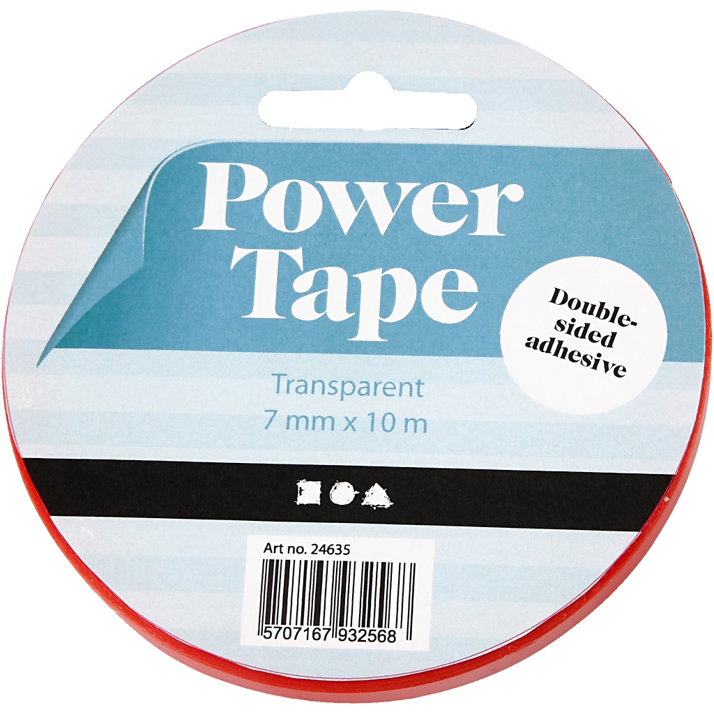 Dubbelzijdig Klevend Power Tape 7mm