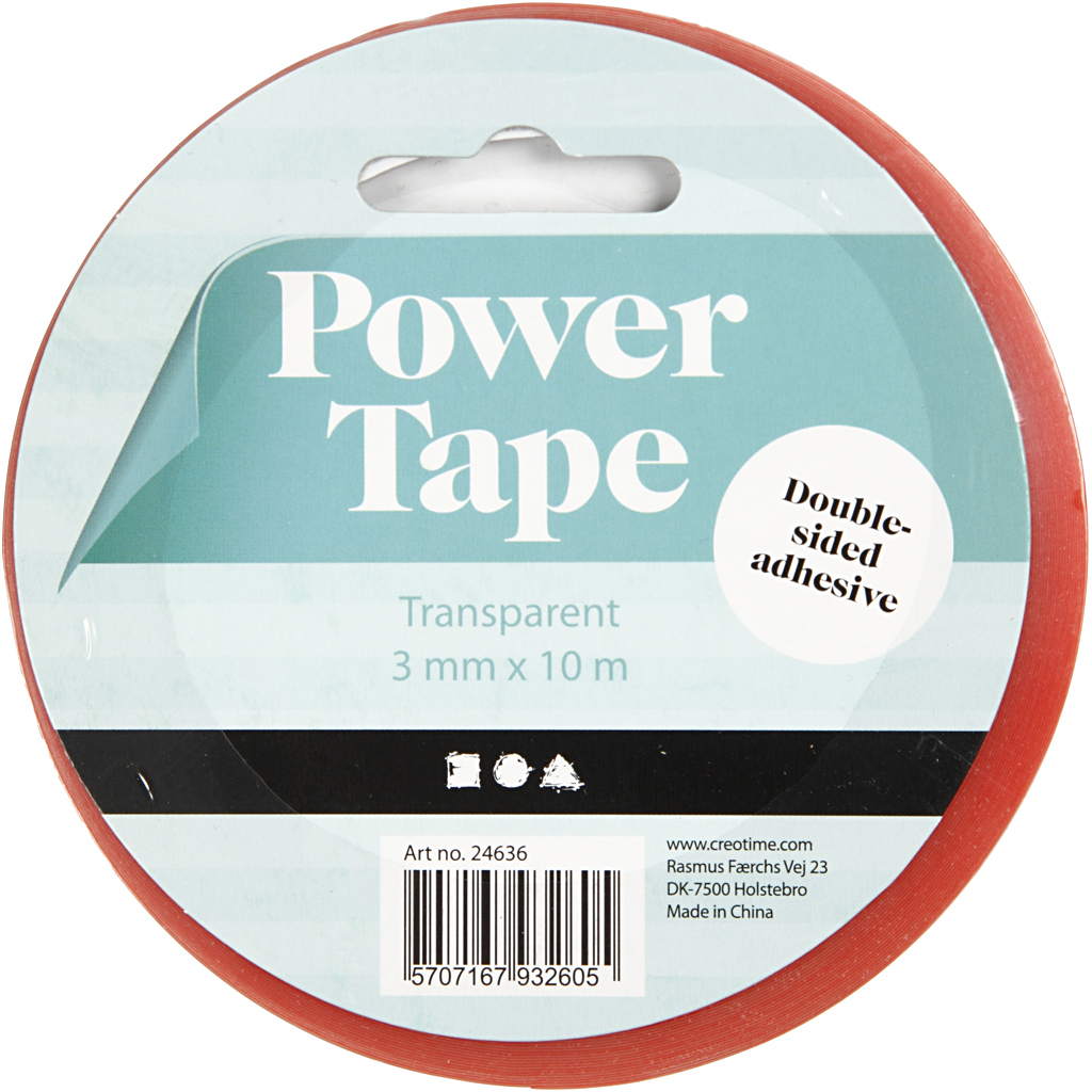 Dubbelzijdig Klevend Power Tape 3mm