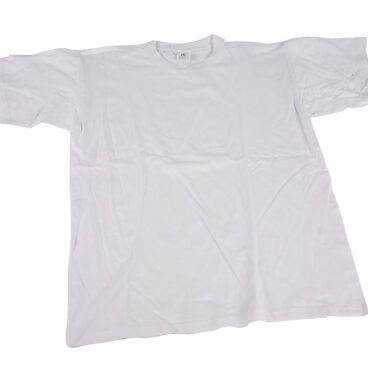 T-shirt Wit met Ronde Hals Katoen