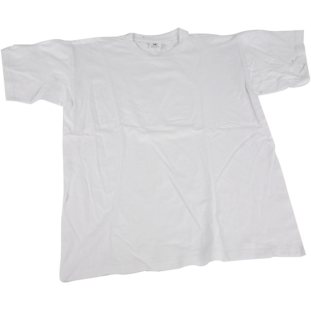 T-shirt Wit met Ronde Hals Katoen