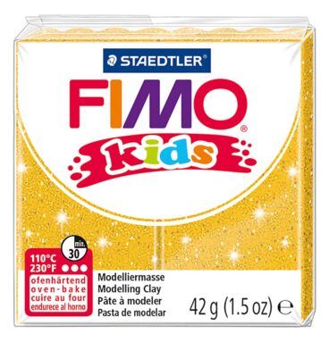 FIMO Kids Boetseerklei Glitter Goud