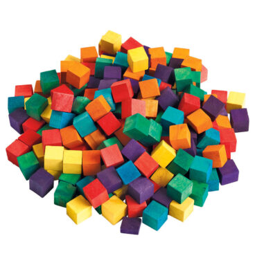 Colorations - Gekleurde Houten Kubus Blokjes