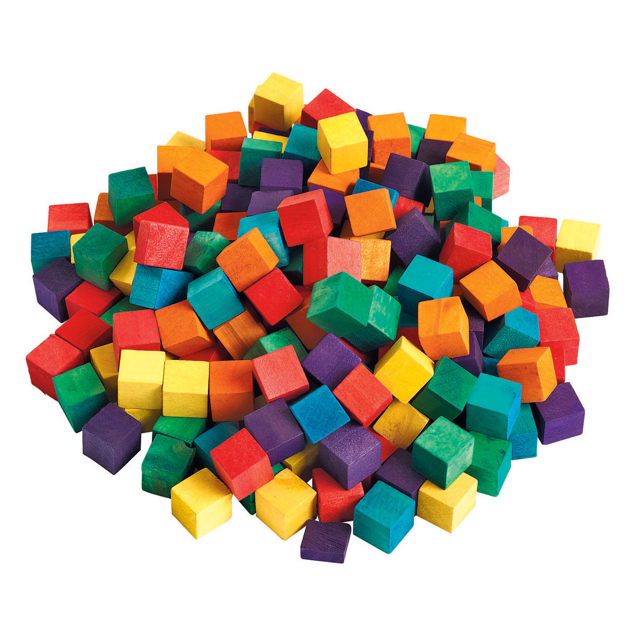 Colorations - Gekleurde Houten Kubus Blokjes