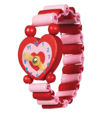 Houten Horloge - Hart