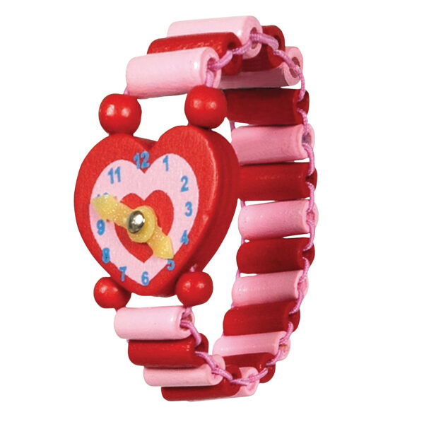 Houten Horloge - Hart