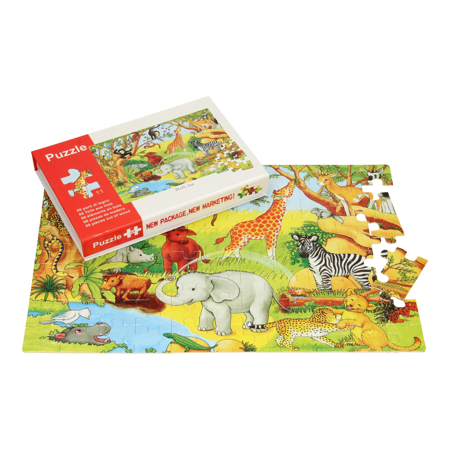 Houten Legpuzzel Wilde Dieren