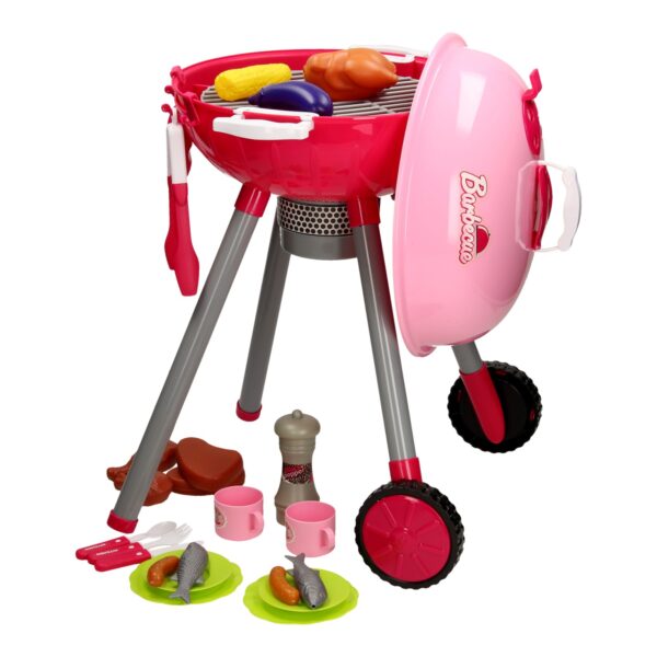 Kinder Barbecue en Accessoires met Licht en Geluid - Roze