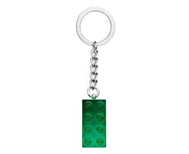 2x4 groene metallic sleutelhanger (854083)