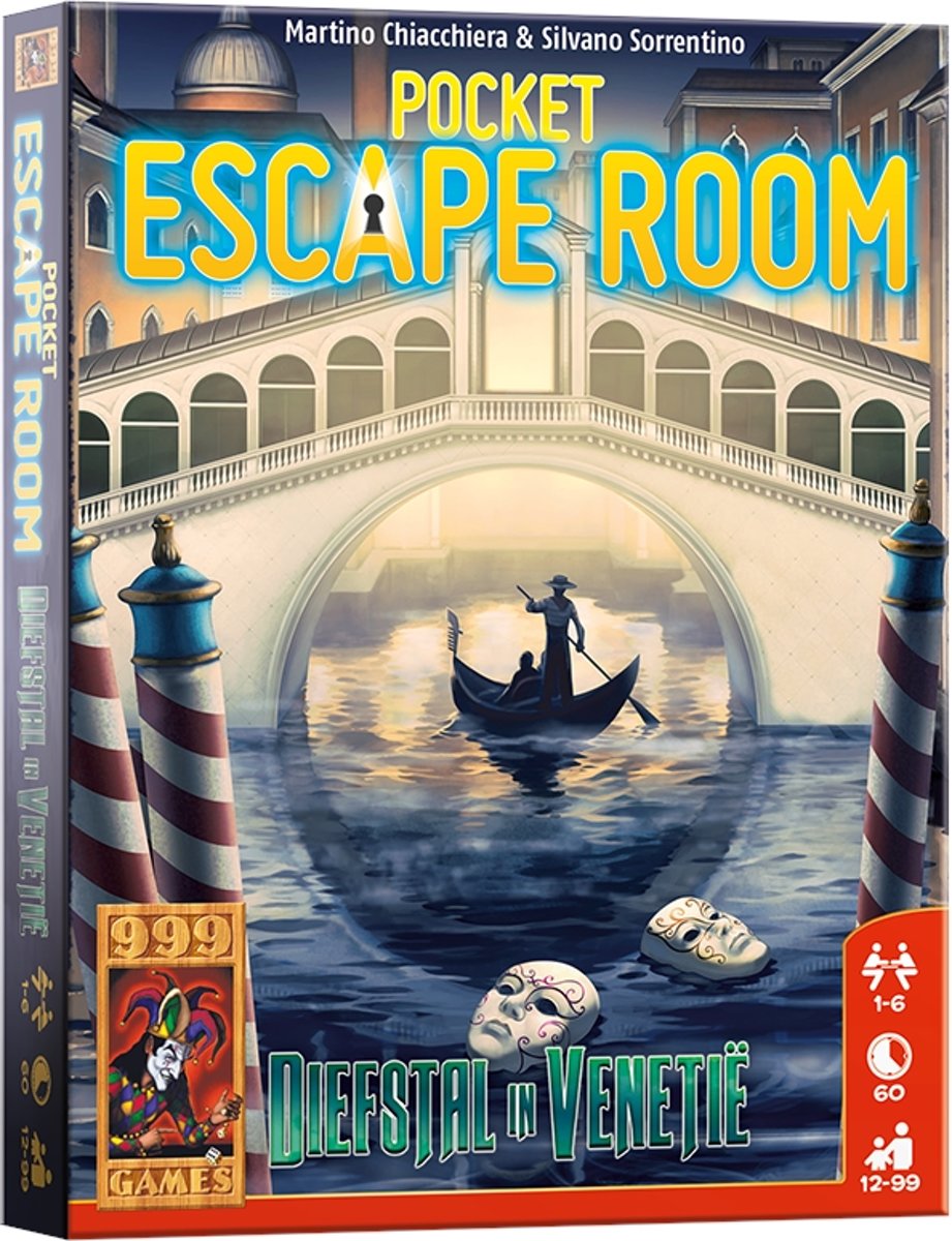 999 Games Pocket Escape Room: Diefstal In Venetië - Kaartspel