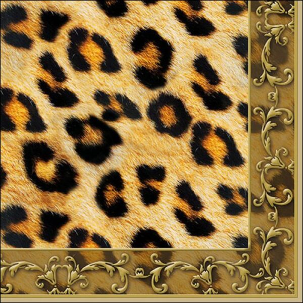 Ambiente Servetten 33x33cm Leopard Ornament 20 Stuks