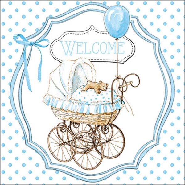 Ambiente Servetten 33x33cm Welcome Blue