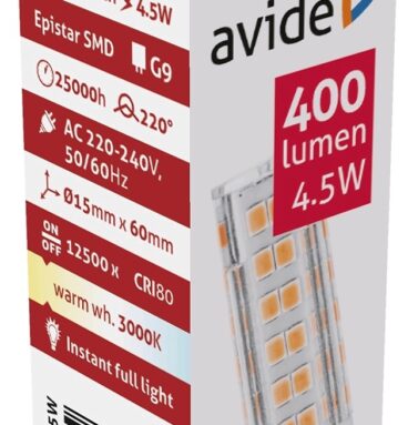 Avide LED Lamp G9 4.5W Warmwit 3000K (400 Lumen) ABG9WW-4.5W