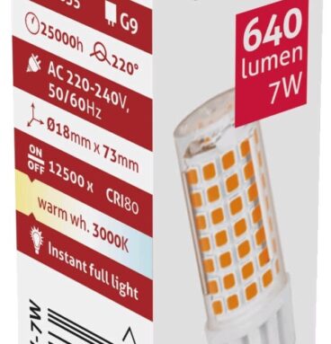 Avide LED Lamp G9 7W Warmwit 3000K (640 Lumen) ABG9WW-7W