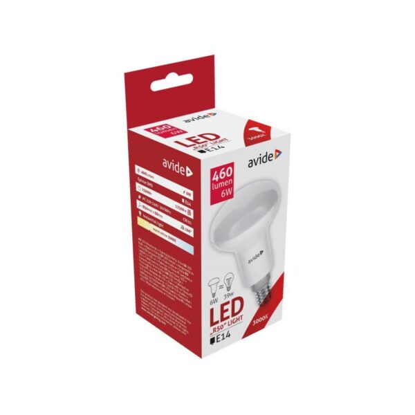 Avide LED Lamp R50 5W E14 Warmwit 3000K (470 Lumen) ABR50WW-4