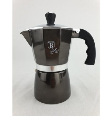 Berlingerhaus Espresso Maker Percolator 6 Kops Shiny Black Collection Aluminium