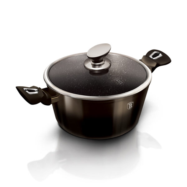 Berlingerhaus Pan 28 Cm Met Glas Deksel Shiny Black Collection Aluminium Ook